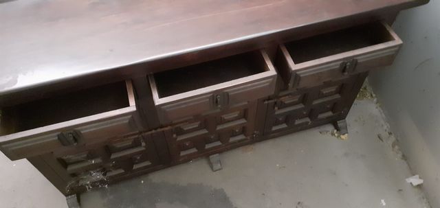 Mueble recibidor madera antiguo