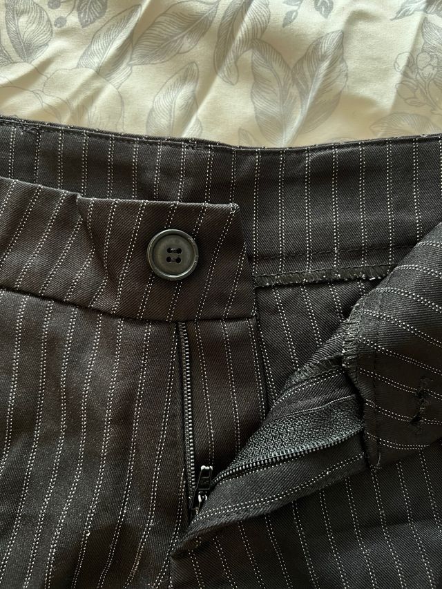 Shorts de raya diplomática negro