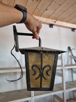 Coppia Lanterne Ferro Vintage Esterno Giardino