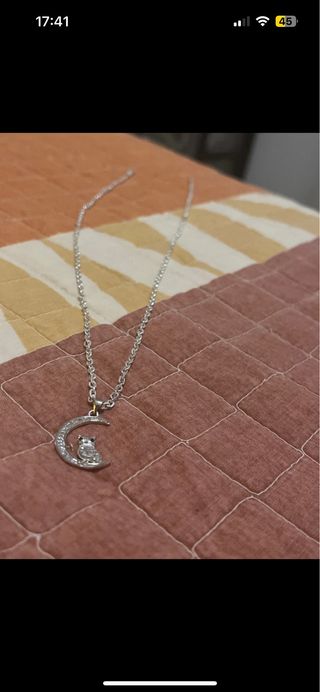 Conjunto collar y pendientes plata ley