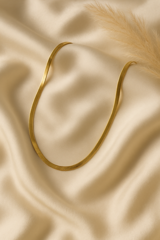 Collana Sinuosa Acciaio Inox Dorata