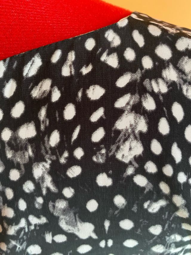 Blusa Anisette fantasia bianco/nero