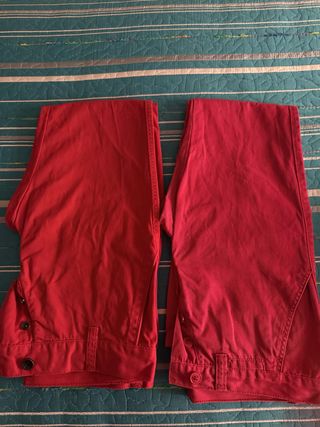 Lote 2 pantalones rojos