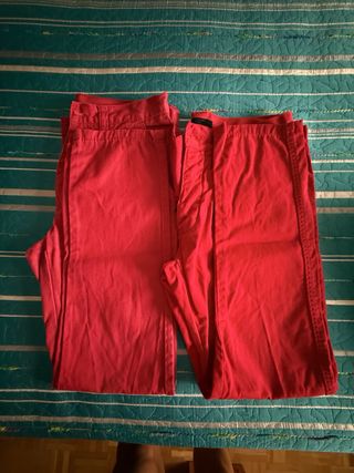 Lote 2 pantalones rojos