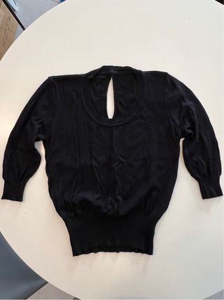 Blusa Negra Manga 3/4 Talla S