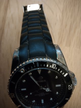 Reloj Marea Hombre Negro y Plateado