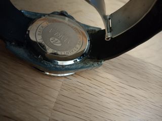 Reloj Marea Hombre Negro y Plateado