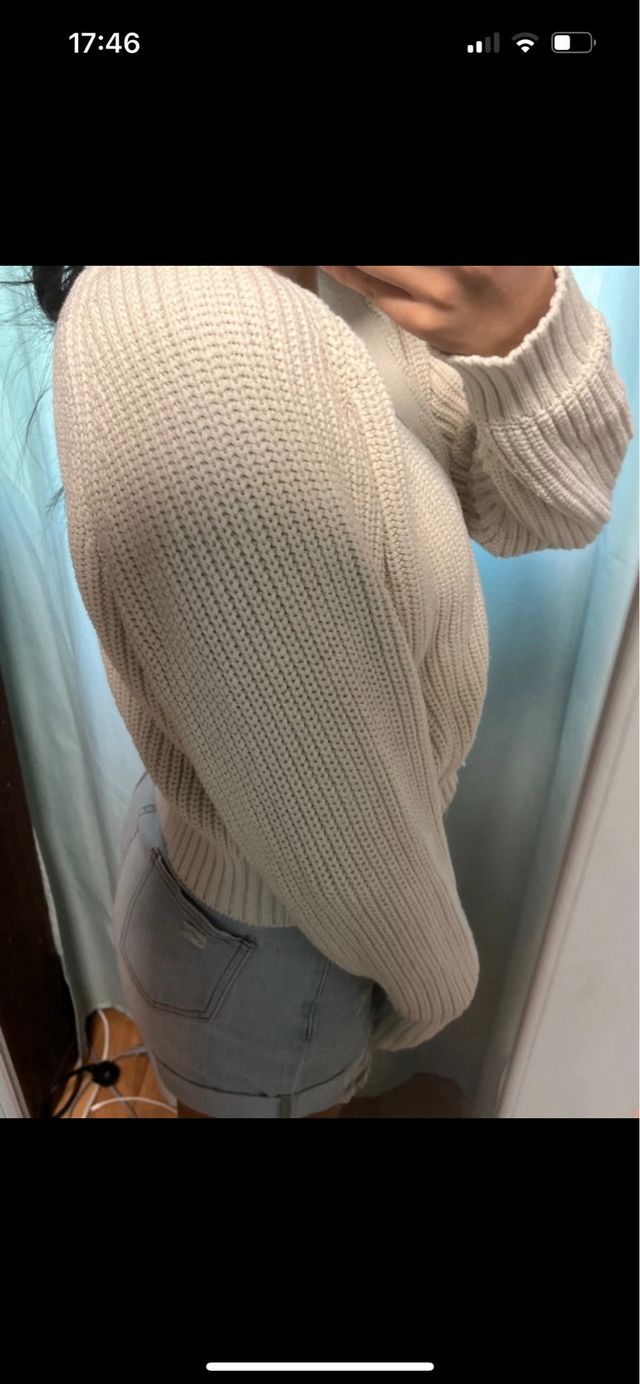 Cárdigan blanco de punto con botones