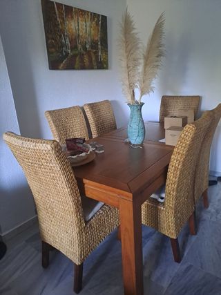 Mesa de comedor con 6 sillas
Poco uso