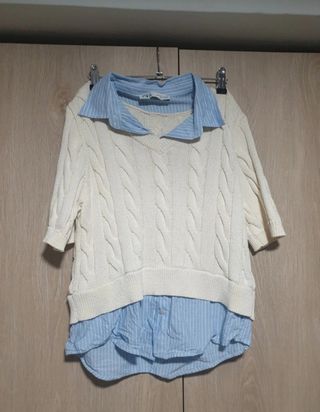 Chaleco y camisa Zara