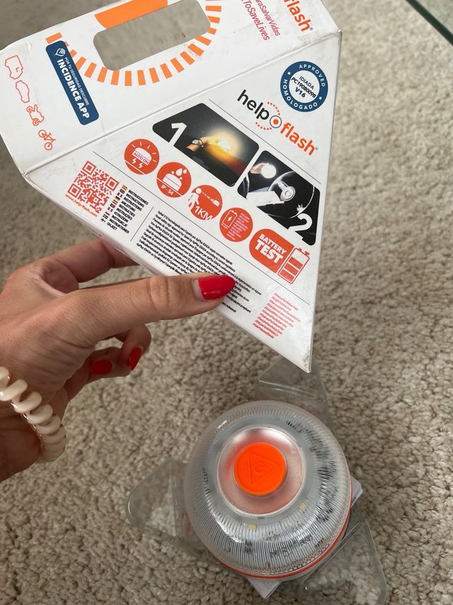 baliza emergencia v16 help flash luz vehículo