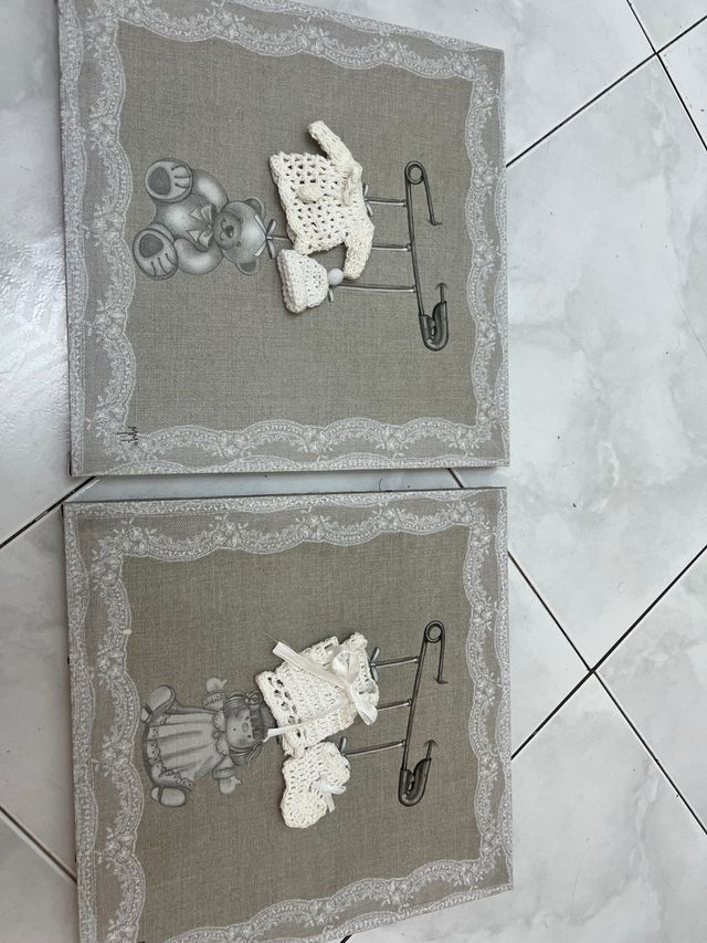 Conjunto 2 Cuadros Decorativos Bebé
