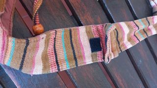 Bolso hippie vintage de rayas