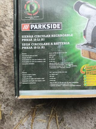 Sierra Circular de batería Parkside 18V con Láser