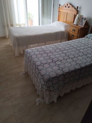 2 trapunte da letto all'uncinetto 90