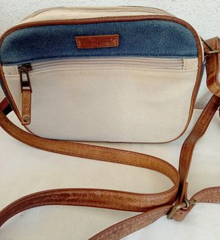 Bolso Bandolera Pepe Jeans Mujer Beige/Azul
