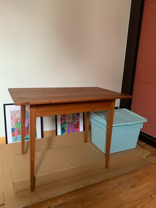 Mesa de madera oscura 95x55 cm. Mayflower collect