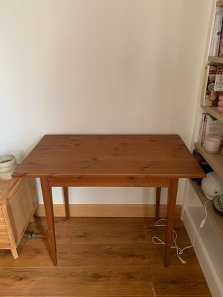 Mesa de madera oscura 95x55 cm. Mayflower collect