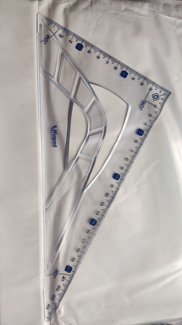 Set de geometría Maped: escuadra, cartabón y regla