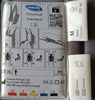 Arnés universal Invacare acolchado, para grúa.