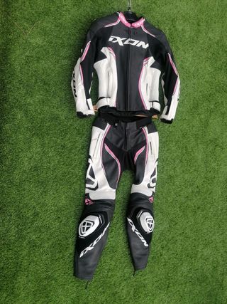 Traje moto cuero Ixon mujer 2 piezas