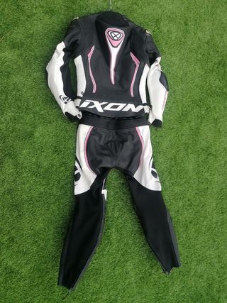Traje moto cuero Ixon mujer 2 piezas