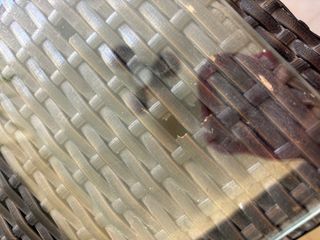 Conjunto ratán mesa y 4 sillas con reposapiés