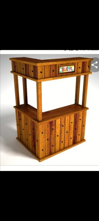 Barra de bar mexicana de madera maciza Negociable.