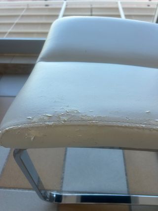 4 Sillas Diseño Piel Sintética Blanca