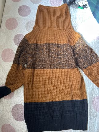 Jersey de cuello alto a rayas talla S