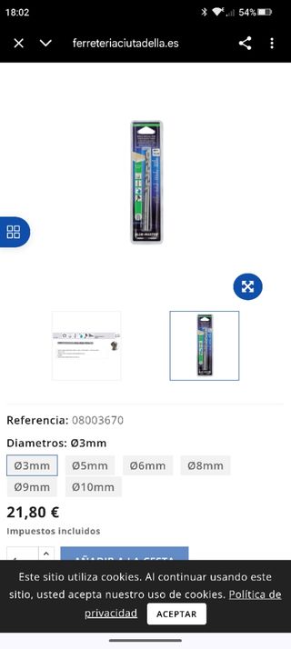 Broca para Porcelánico 6mm Blue-Master