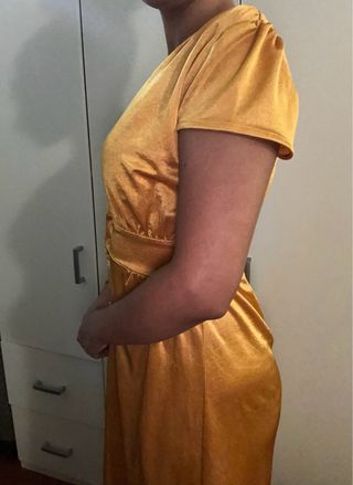 Abito Zara oro velluto taglia M