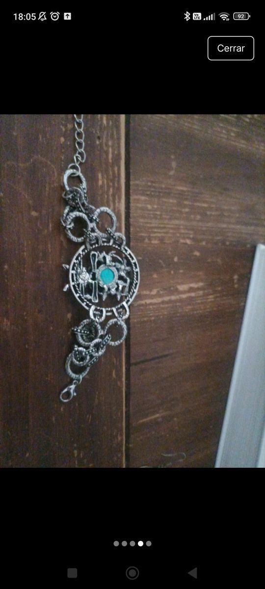 Pulsera envejecida con turquesa