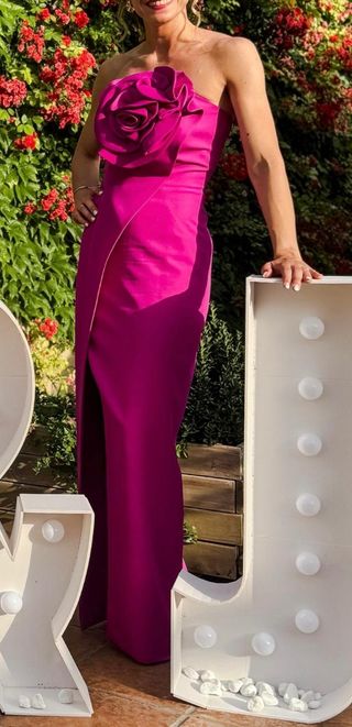 Vestido fiesta Marfil Barcelona 