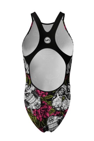 Bañador Sural Mujer Calaveras y Rosas