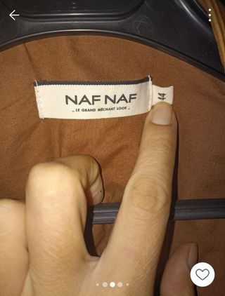 Chaqueta de cuero Naf Naf marrón