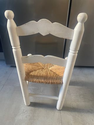 Silla Flamenca Mimbre y Madera