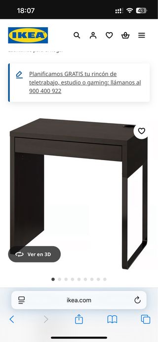 Escritorio marrón de madera IKEA