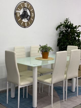 ULTIMA UNIDAD MESA BLANCA+ 6 SILLAS NUEVA
