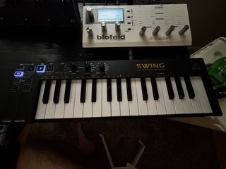 Waldorf Blofeld y Behringer Swing