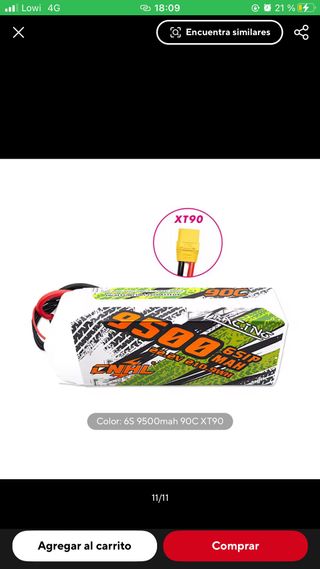 Batería Lipo CNHL 9500mAh 90C XT90