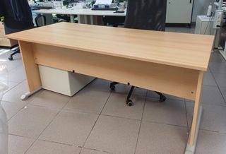 Mesa de Oficina Escritorio Madera y Metal