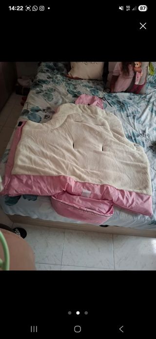Saco de invierno para niña rosa,con etiqueta.