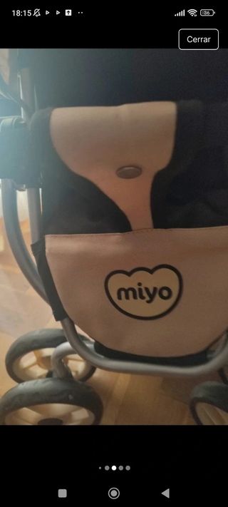 Carrito gemelar para muñecas