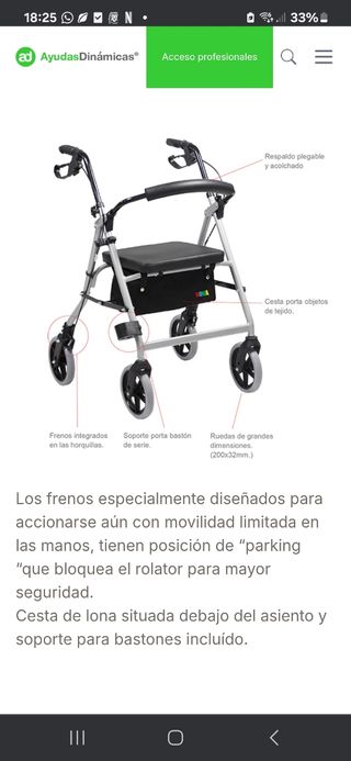 Tacata para adulto nuevo en aluminio.