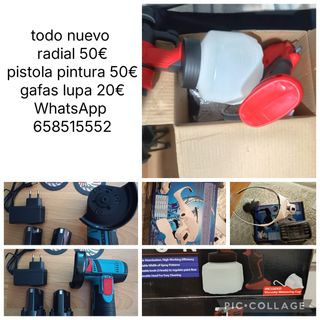 Radial, Pistola Pintura y Gafas Lupa