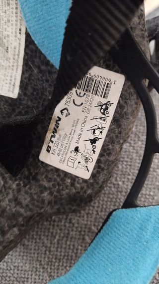 Casco bici infantil negro y azul