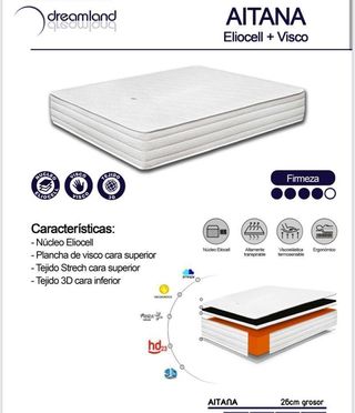 ✅EUROPACK COLCHON VISCOSOFT + SOMIER laminas nuevo