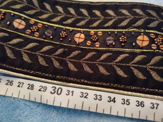 Fajín árabe bordado dorado y negro