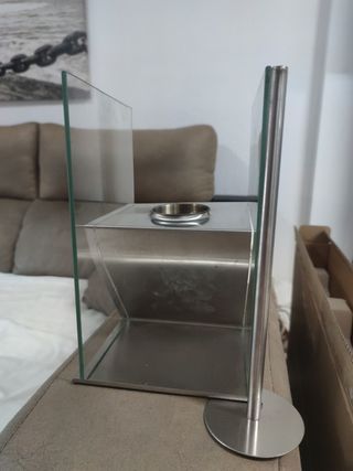 Chimenea Bioetanol Cristal y Metal